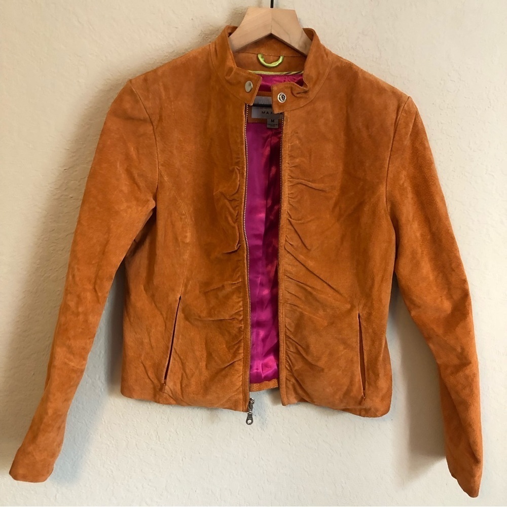 𝅺WILSON'S Leather Maxima, Burnt Orange Leather Coat size medium